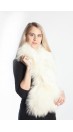 White cream fox fur scarf